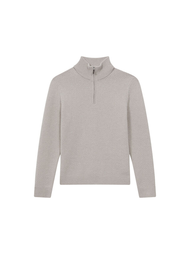 Tempo Slim Fit Knitted Half-Zip Funnel Neck Jumper